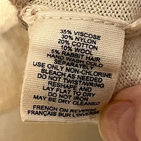 Anthropologie Moth Wool Rabbit Blend Boxy Batwing Striped Pullover Sweater Small - Picture 7 of 9